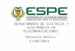 DEPARTAMENTO DE ELECTRICA Y ELECTRONICA EN TELECOMUNICACIONES Yessenia Relica 27/02/2014