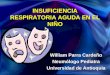 INSUFICIENCIA RESPIRATORIA AGUDA EN EL NIÑO William Parra Cardeño Neumólogo Pediatra Universidad de Antioquia