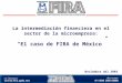 La intermediación financiera en el sector de la microempresa: Noviembre del 2003 El caso de FIRA de México
