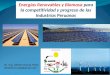 Energías Renovables y Biomasa para la competitividad y progreso de las Industrias Peruanas Dr. Ing. Alfredo Novoa Peña alfredonovoap@gmail.com
