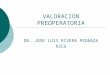 VALORACION PREOPERATORIA DR. JOSE LUIS RIVERA PEDRAZA R2CG