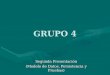 GRUPO 4 Segunda Presentación (Modelo de Datos, Persistencia y Pruebas)