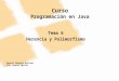 Ignacio Zahonero Martínez Luis Joyanes Aguilar Curso Programación en Java Tema 6 Herencia y Polimorfismo
