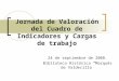 Jornada de Valoración del Cuadro de Indicadores y Cargas de trabajo 24 de septiembre de 2008. Biblioteca Histórica Marqués de Valdecilla