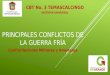 PRINCIPALES CONFLICTOS DE LA GUERRA FRÍA CBT No. 3 TEMASCALCINGO HISTORIA UNIVERSAL Confrontaciones Militares y Amenazas
