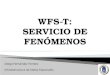 WFS-T: SERVICIO DE FENÓMENOS Diego Fernández Ferrero Infraestructura de Datos Espaciales