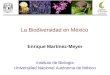Enrique Martínez-Meyer Instituto de Biología Universidad Nacional Autónoma de México La Biodiversidad en México