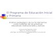 El Programa de Educación Inicial y Primaria Análisis pedagógico de los fundamentos como sustento de las prácticas educativas institucionales y áulicas