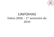 LINFOMAS Datos 2006 – 1º semestre de 2010. LINFOMAS Recibimos y utilizamos los datos que registra la Comisión Honoraria de Lucha Contra el Cáncer. Registro