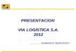 ENERO 2010 PRESENTACION VIA LOGISTICA S.A. 2012 ………… SUMANDO SERVICIOS