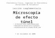 Microscopía de efecto túnel Electrónica Física. Ingeniero en Electrónica Universidad de Valladolid Lección complementaria El electrón como onda evanescente