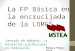 La FP Básica en la encrucijada de la LOMCE Jornada de debate: La Formación profesional en Andalucía Manuel Pérez Sola