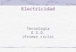 Electricidad Tecnología E.S.O. (Primer ciclo). El circuito eléctrico