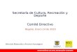 Secretaría de Cultura, Recreación y Deporte Comité Directivo Bogotá, Enero 14 de 2010 Dirección Planeación y Procesos Estratégicos