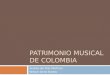PATRIMONIO MUSICAL DE COLOMBIA Andrea del Pilar Martínez William Darío Bustos