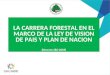 LA CARRERA FORESTAL EN EL MARCO DE LA LEY DE VISION DE PAIS Y PLAN DE NACION (Decreto 286-2009)