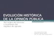 EVOLUCIÓN HISTÓRICA DE LA OPINIÓN PÚBLICA Del origen del término a la génesis del régimen de opinión Universidad CEU San Pablo Asignatura: Opinión pública