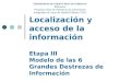 Localización y acceso de la información Etapa III Modelo de las 6 Grandes Destrezas de Información UNIVERSIDAD DE PUERTO RICO EN HUMACAO Biblioteca Proyecto