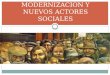 MODERNIZACION Y NUEVOS ACTORES SOCIALES. Proceso de Modernización Chileno Proceso de modernización Europeización de las costumbres Urbanización Migración