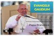 EVANGELII GAUDIUM Primera Exhortación Apostólica del Papa Francisco 26-XI-13