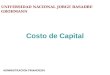 Costo de Capital UNIVERSIDAD NACIONAL JORGE BASADRE GROHMANN ADMINISTRACION FINANCIERA