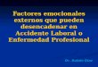 Factores emocionales externos que pueden desencadenar en Accidente Laboral o Enfermedad Profesional Dr. Rubén Díaz