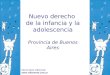 Nuevo derecho de la infancia y la adolescencia Provincia de Buenos Aires María Silvia Villaverde 