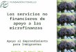 Los servicios no financieros de apoyo a las microfinanzas Apoyo al Emprendimiento para Inmigrantes Madrid, 29 Abril 2014