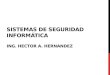 SISTEMAS DE SEGURIDAD INFORMÁTICA ING. HECTOR A. HERNANDEZ