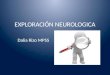 EXPLORACIÓN NEUROLOGICA Dalia Rizo MPSS. Exámen neurologico Exploración física: Localización de la lesión Tipo de lesión