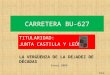 CARRETERA BU-627 TITULARIDAD: JUNTA CASTILLA Y LEÓN LA VERGÜENZA DE LA DEJADEZ DE DÉCADAS Por: EAP Enero 2009
