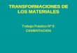TRANSFORMACIONES DE LOS MATERIALES Trabajo Práctico Nº 6: CEMENTACION