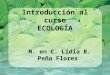 Introducción al curso ECOLOGÍA M. en C. Lidia R. Peña Flores