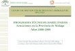 CENTRO DE PREVENCIÓN DE RIESGOS LABORALES DE MÁLAGA PROGRAMA TÉCNICOS HABILITADOS Actuaciones en la Provincia de Málaga Años 2008-2009 Delegación Provincial