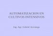 AUTOMATIZACION EN CULTIVOS INTENSIVOS Ing. Agr. Gabriel Arciniega
