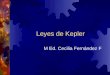 Leyes de Kepler M Ed. Cecilia Fernández F. Johannes Kepler