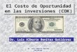 El Costo de Oportunidad en las inversiones (COK) Dr. Luis Alberto Benites Gutiérrez