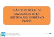 MARCO GENERAL DE EXCELENCIA EN LA GESTIÓN DEL GOBIERNO VASCO
