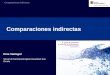 Comparaciones Indirectas Pere Ventayol Servei de FarmàciaHospital Universitari Son Dureta Comparaciones indirectas