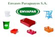 Envases Paraguayos S.A.. PROCESOS DE TRANSFORMACIÓN INYECCION: Inyección directa, Cámara caliente, a gas (Disminuye el peso de productos con mucha masa)