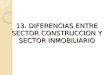 13. DIFERENCIAS ENTRE SECTOR CONSTRUCCION Y SECTOR INMOBILIARIO