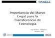 Importancia del Marco Legal para la Transferencia de Tecnología Ing. Héctor E. Chagoya C. Octubre, 2009