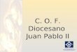 C. O. F. Diocesano Juan Pablo II. EL COF A LA LUZ DEL DIRECTORIO DE LA PASTORAL FAMILIAR Se denomina Centros de Orientación Familiar (COF) a un servicio