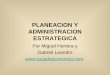 PLANEACION Y ADMINISTRACION ESTRATEGICA Por Miguel Herrera y Gabriel Leandro 