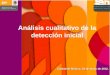 Análisis cualitativo de la detección inicial Ciudad de México, 28 de mayo de 2012