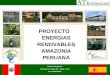 PROYECTO ENERGIAS RENOVABLES AMAZONIA PERUANA Amazon Energy SAC Calle Ramon Castilla 426 - Iquitos - Perú RUC 20528499423 1