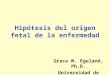 Hipótesis del origen fetal de la enfermedad Grace M. Egeland, Ph.D. Universidad de Bergen