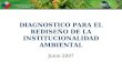 DIAGNOSTICO PARA EL REDISEÑO DE LA INSTITUCIONALIDAD AMBIENTAL Junio 2007