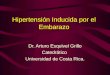 Hipertensión Inducida por el Embarazo Dr. Arturo Esquivel Grillo Catedrático Universidad de Costa Rica