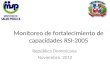 Monitoreo de fortalecimiento de capacidades RSI-2005 República Dominicana Noviembre, 2012